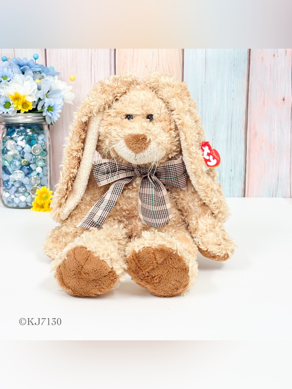Vintage 2005 Ty Classic Thatcher Bunny Rabbit With Tags Plush Toy Stuffed Animal